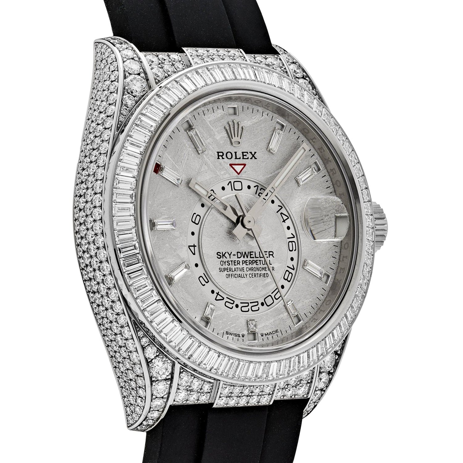 Sky-Dweller White Gold Meteorite Dial Diamond Bezel and Case image 2