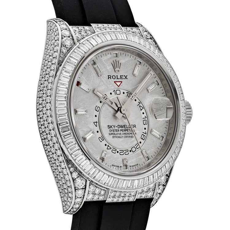 Sky-Dweller White Gold Meteorite Dial Diamond Bezel and Case image 2