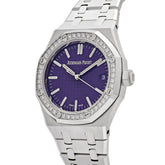 Royal Oak White Gold Purple Dial Diamond Bezel Special Edition image 3