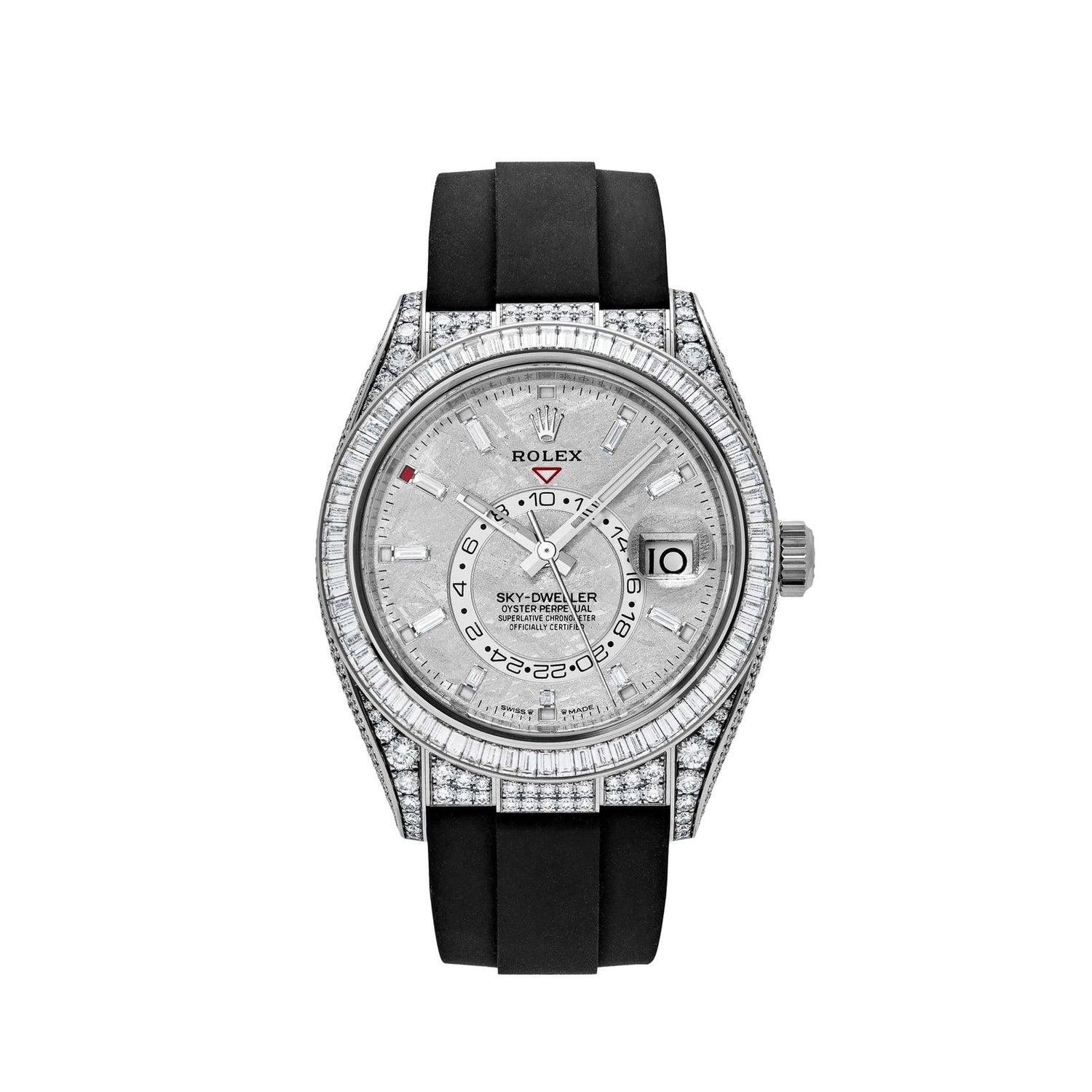 Sky-Dweller White Gold Meteorite Dial Diamond Bezel and Case image 0