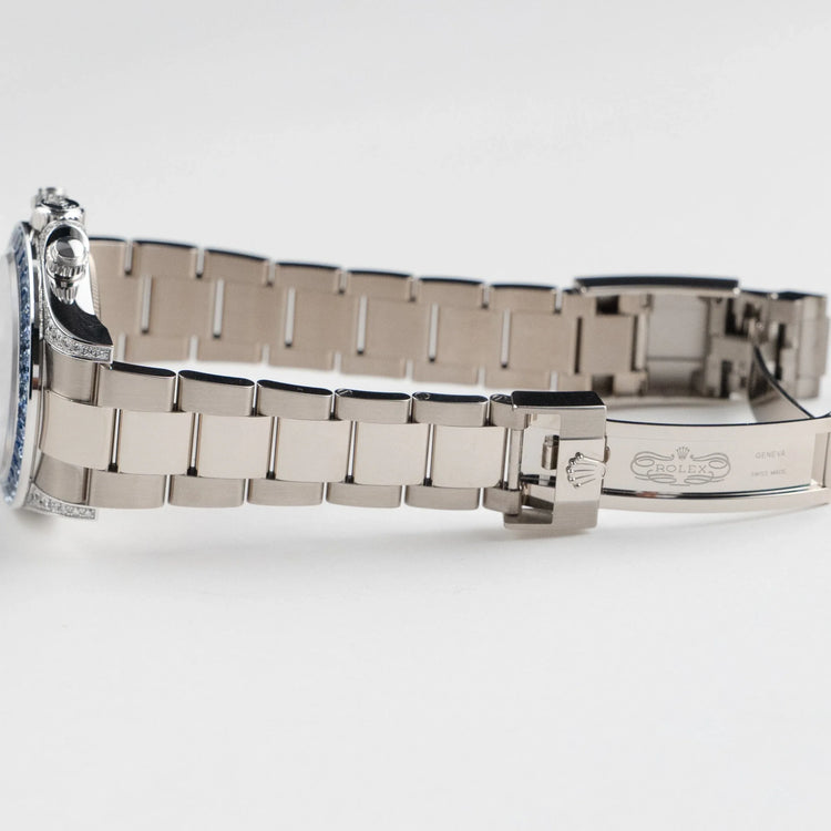 Daytona White Gold Silver Sheen Obsidian Dial Sapphire Bezel (2025) image 4