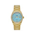 Day-Date Yellow Gold Diamond Bezel Turquoise Stone Diamond Dial image 0