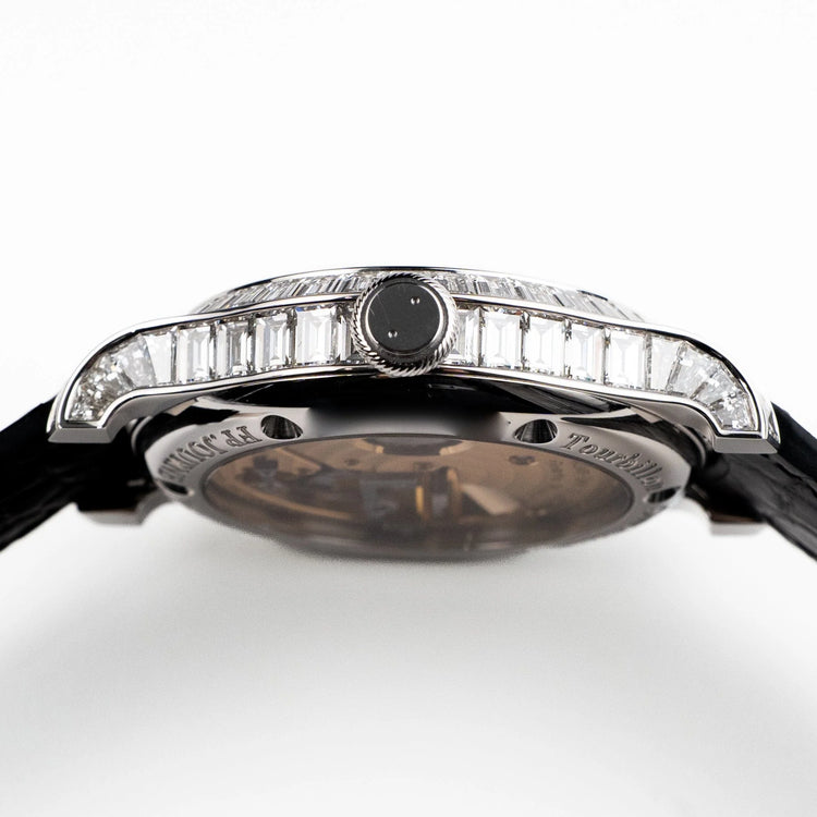 Tourbillon Souverain Joaillerie Platinum Diamond Bezel Black Dial image 10