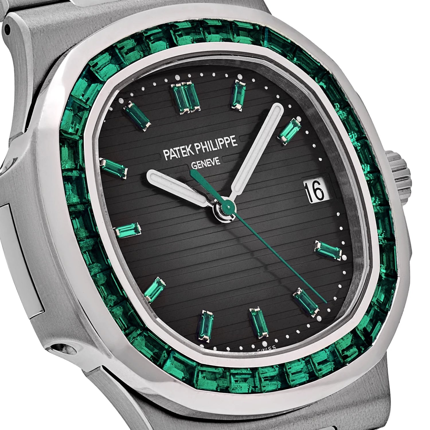 Nautilus Platinum Emeralds Black Dial image 6