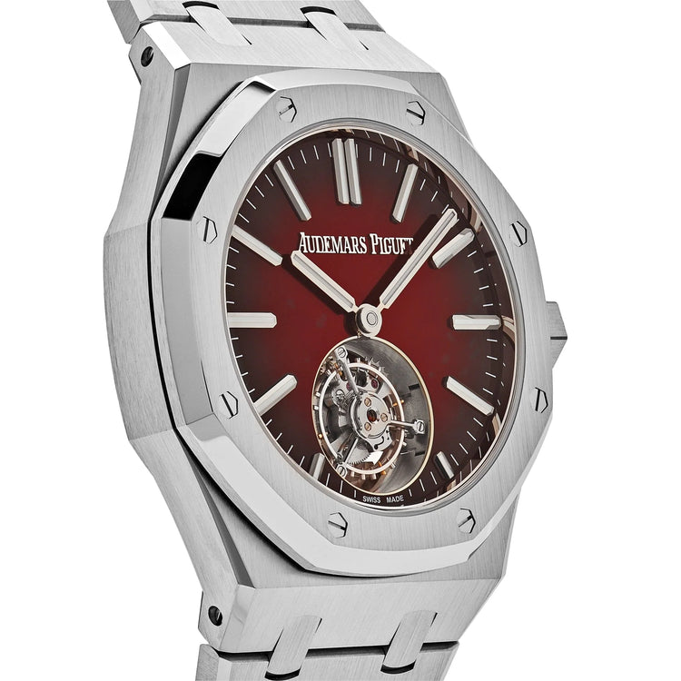 Royal Oak Flying Tourbillon Burgundy Dial Stainless Steel image 3