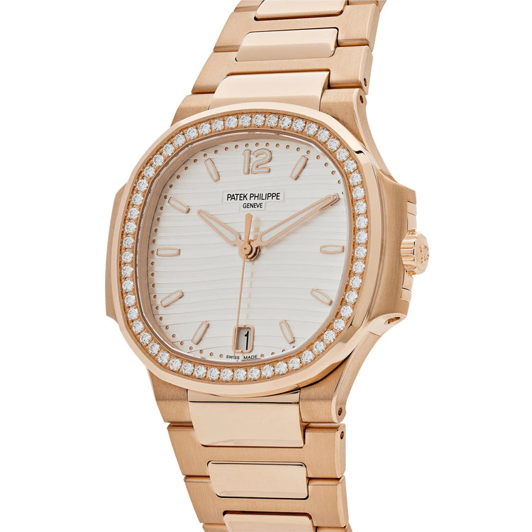 Nautilus Ladies Rose Gold Diamond Bezel Silver Dial (2026) image 2