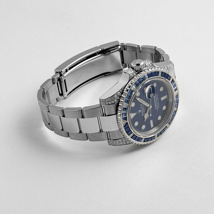 Submariner Date White Gold Blue Dial Sapphire Diamond Bezel (2022) image 10