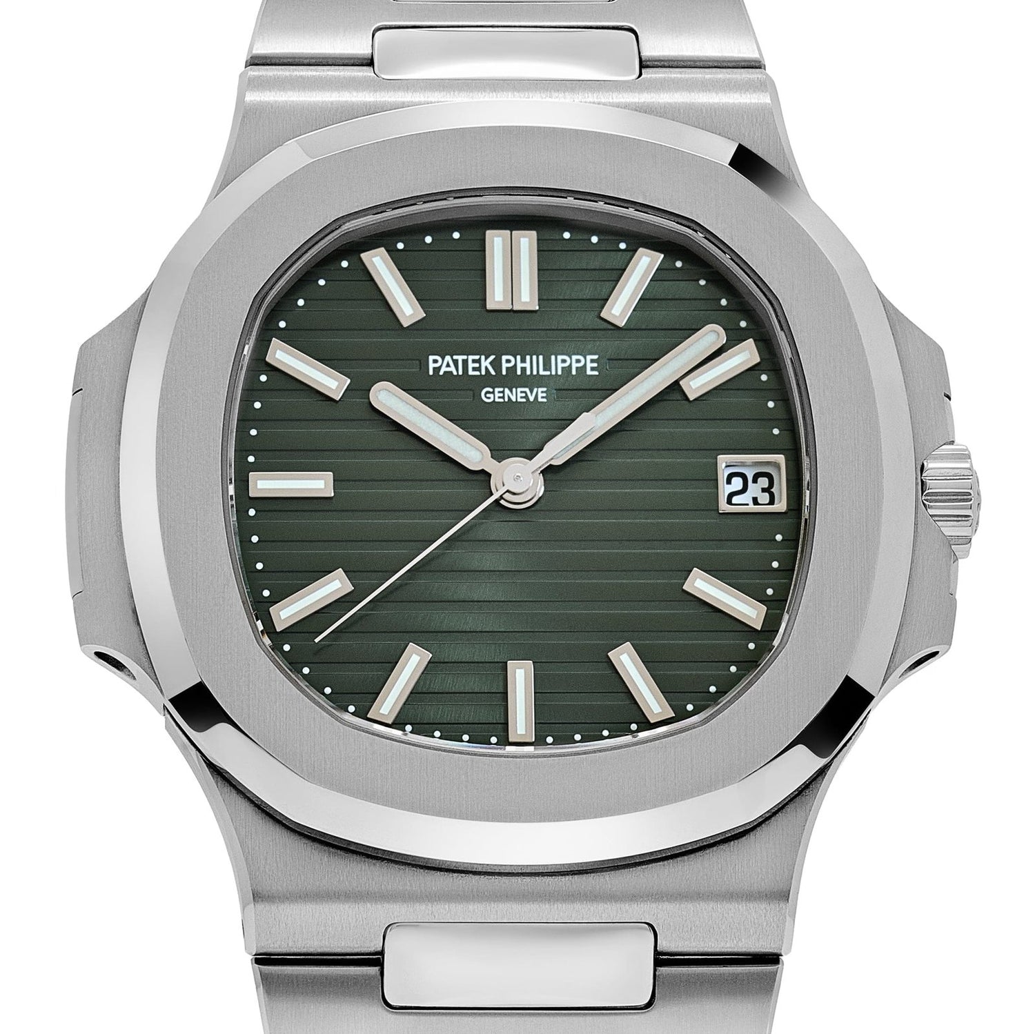Nautilus Stainless Steel Green Dial image 1