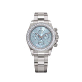 Daytona Platinum Ice Blue Diamond Dial Diamond Bezel image 0