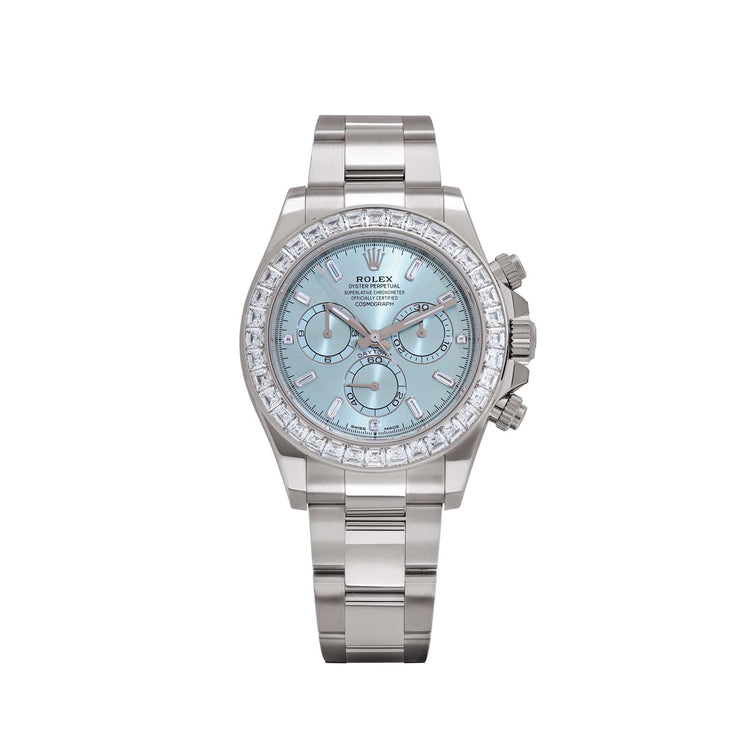 Daytona Platinum Ice Blue Diamond Dial Diamond Bezel image 0