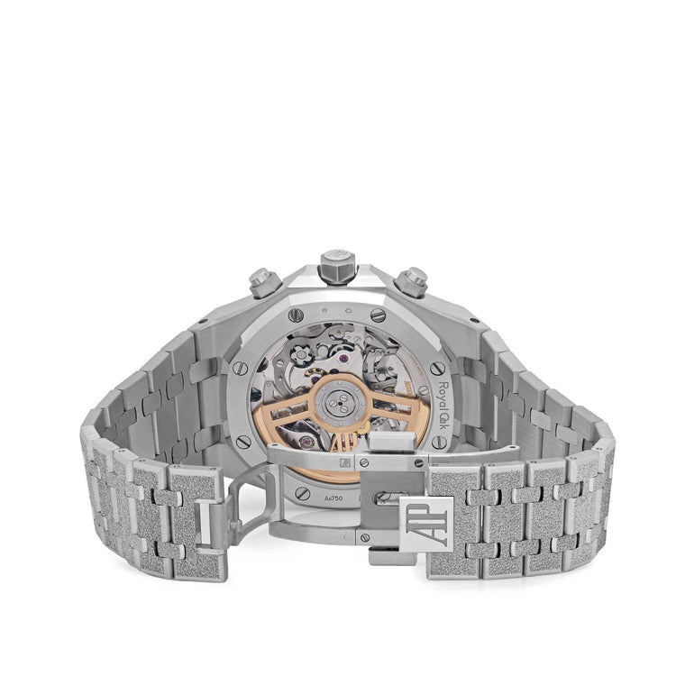 Royal Oak Chronograph Frosted White Gold Blue Dial image 1