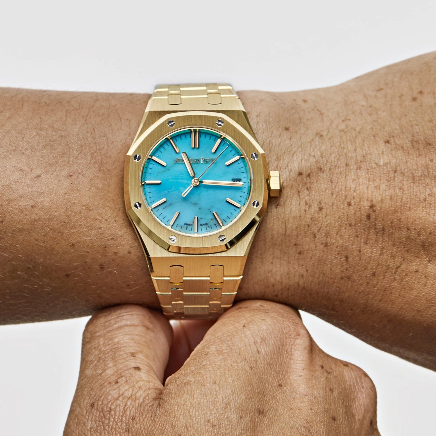 Royal Oak Selfwinding Yellow Gold Blue Turquoise Dial image 5