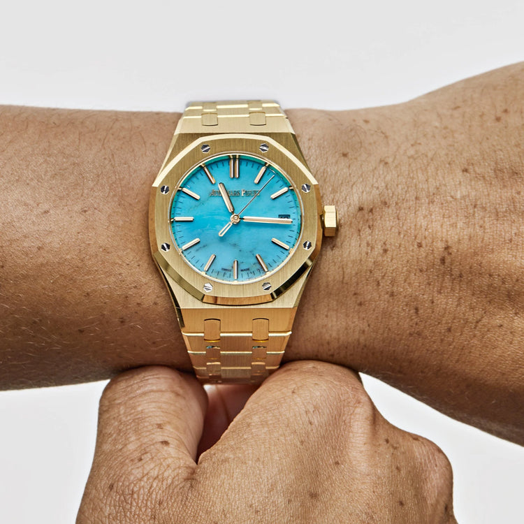 Royal Oak Selfwinding Yellow Gold Blue Turquoise Dial image 5