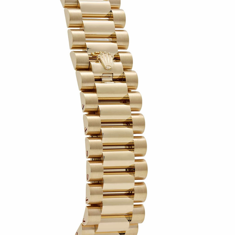 Day-Date Yellow Gold Carnelian Diamond Roman Numerals Dial Diamond Bezel image 2