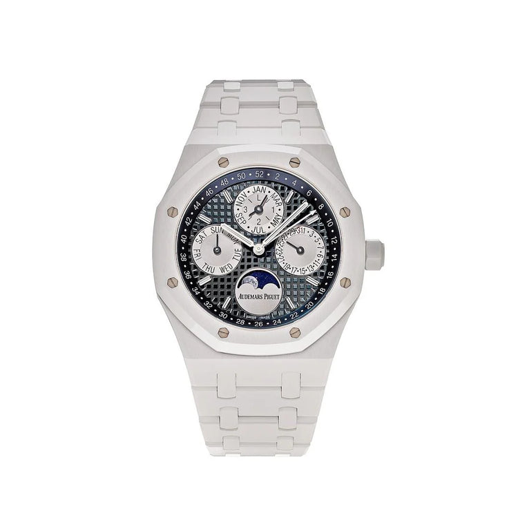 Royal Oak Perpetual Calendar White Ceramic Blue Dial image 0