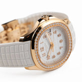Aquanaut Luce Rose Gold White Dial Diamond Bezel image 7