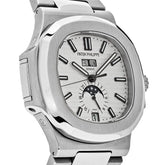 Nautilus Annual Calendar Moon Phases Stainless Steel White Dial image 2