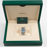 TBR Platinum Ice Blue Arabic Dial Diamond Baguette Bezel image 1