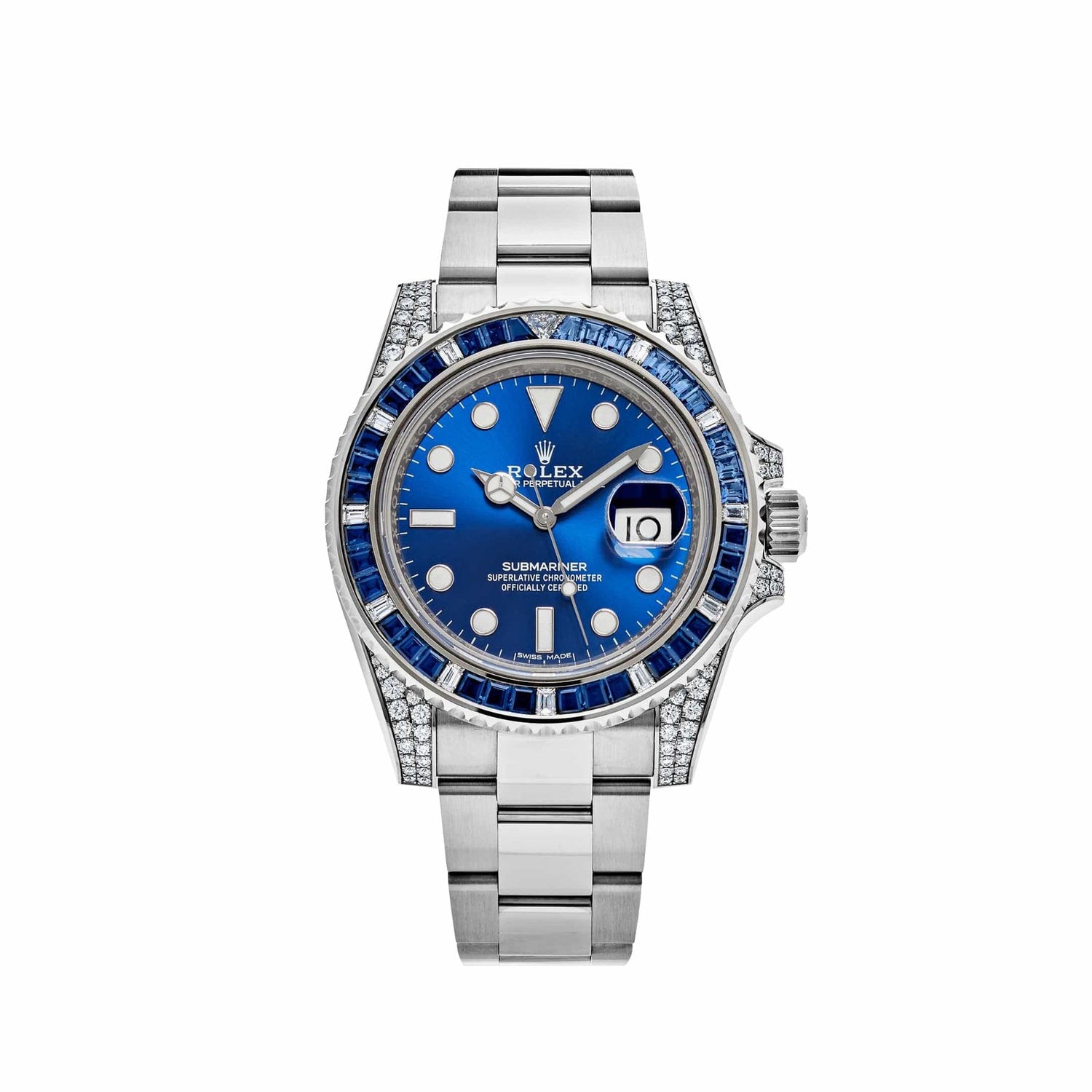 Submariner Date White Gold Blue Dial Sapphire Diamond Bezel (2022) image 0