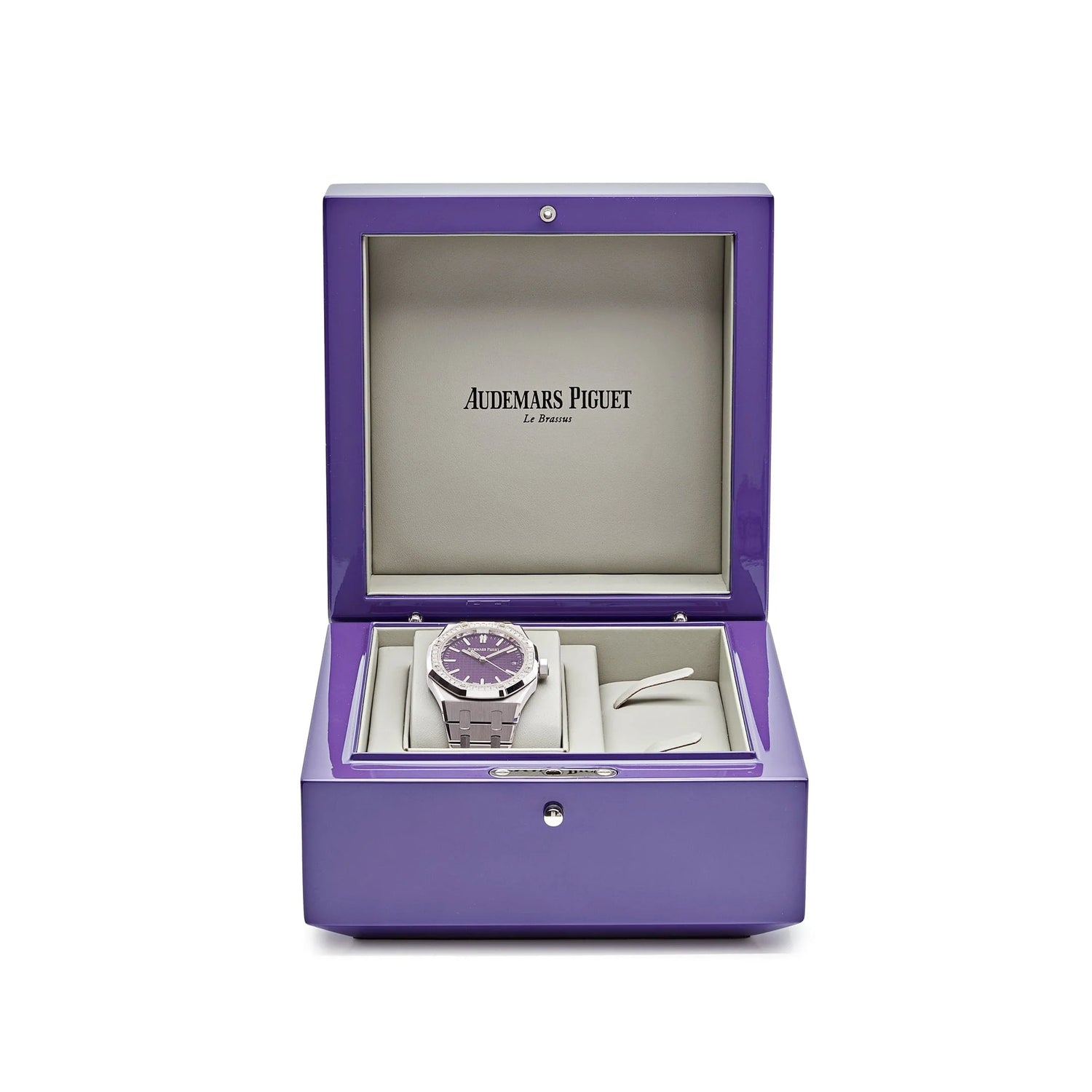 Royal Oak White Gold Purple Dial Diamond Bezel Special Edition image 8