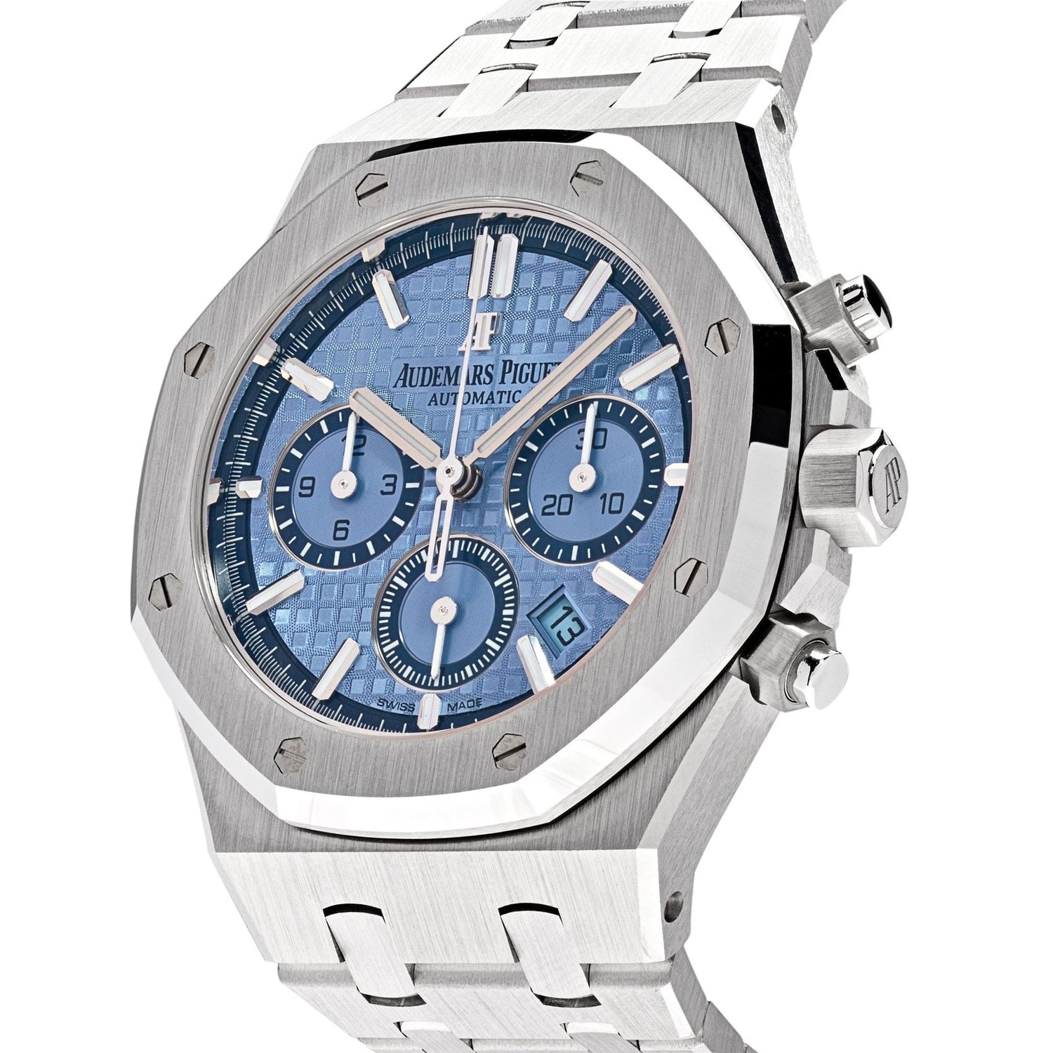 Royal Oak Chronograph White Gold Light Blue Dial Limited Edition image 1