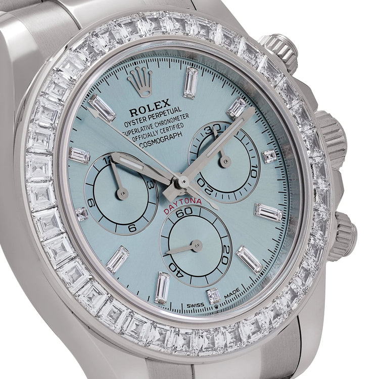 Daytona Platinum Ice Blue Diamond Dial Diamond Bezel image 4