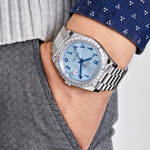 Day-Date Platinum Ice Blue Arabic Dial Diamond Bezel image 6
