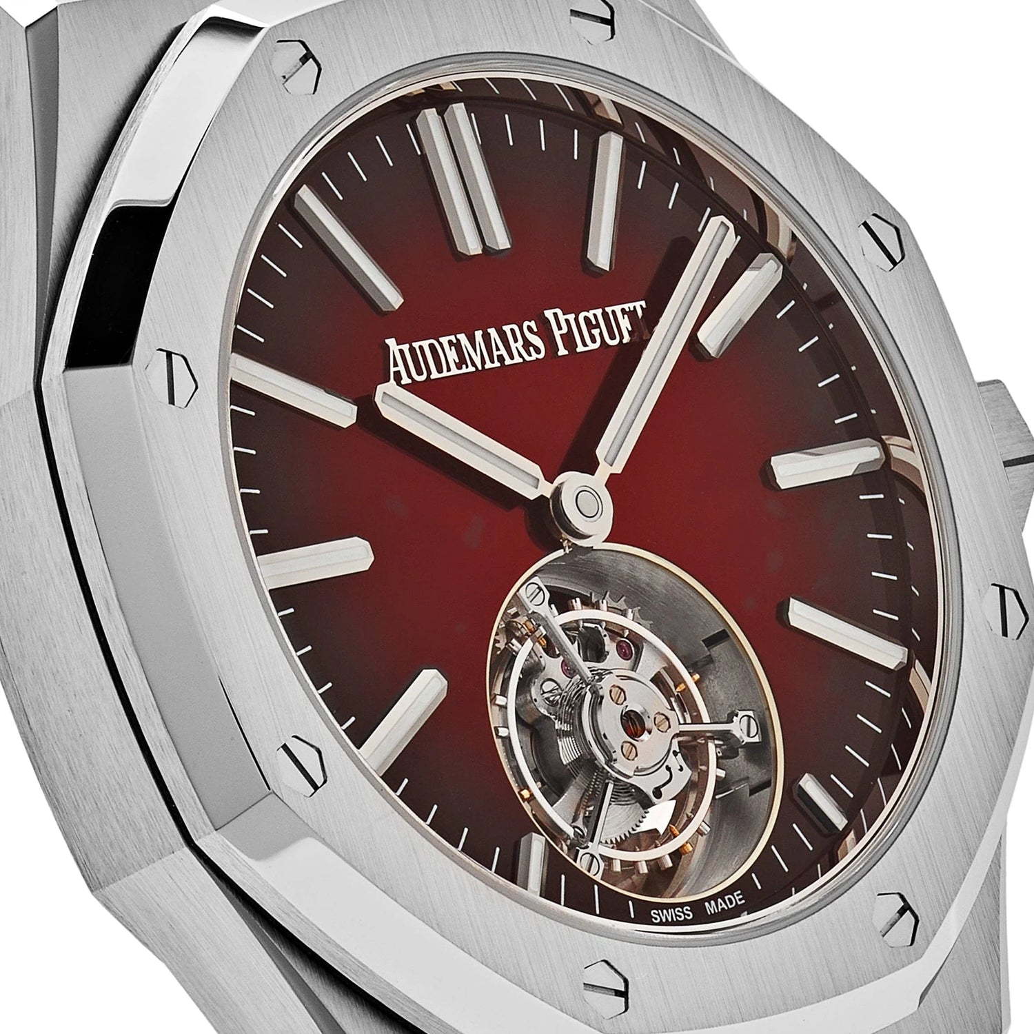 Royal Oak Flying Tourbillon Burgundy Dial Stainless Steel image 6