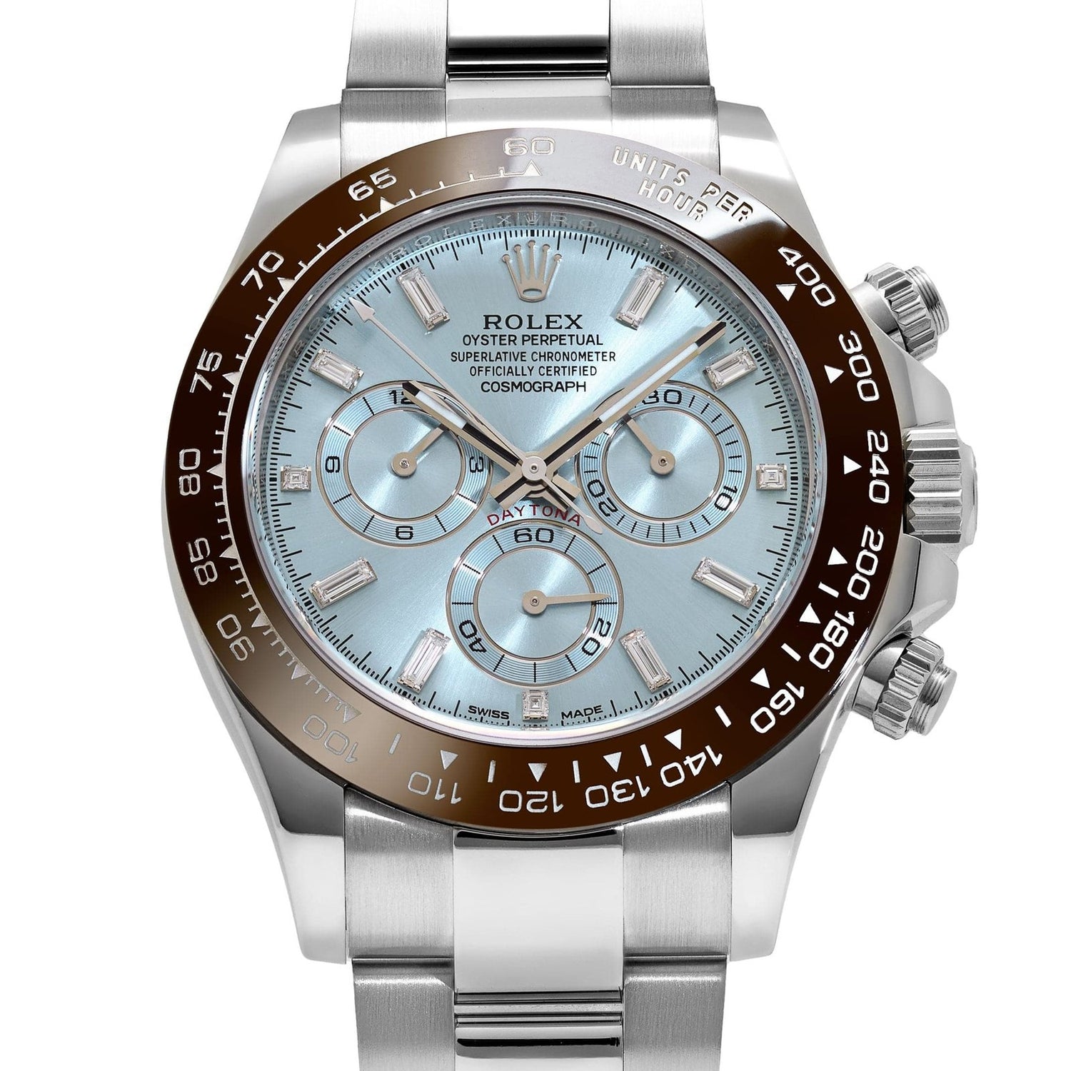 Platinum Ice Blue Baguette Diamond Dial image 3