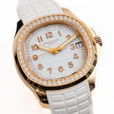 Aquanaut Luce Rose Gold White Dial Diamond Bezel image 8