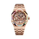 Royal Oak Openworked Frosted Rose Gold Rainbow Bezel image 0