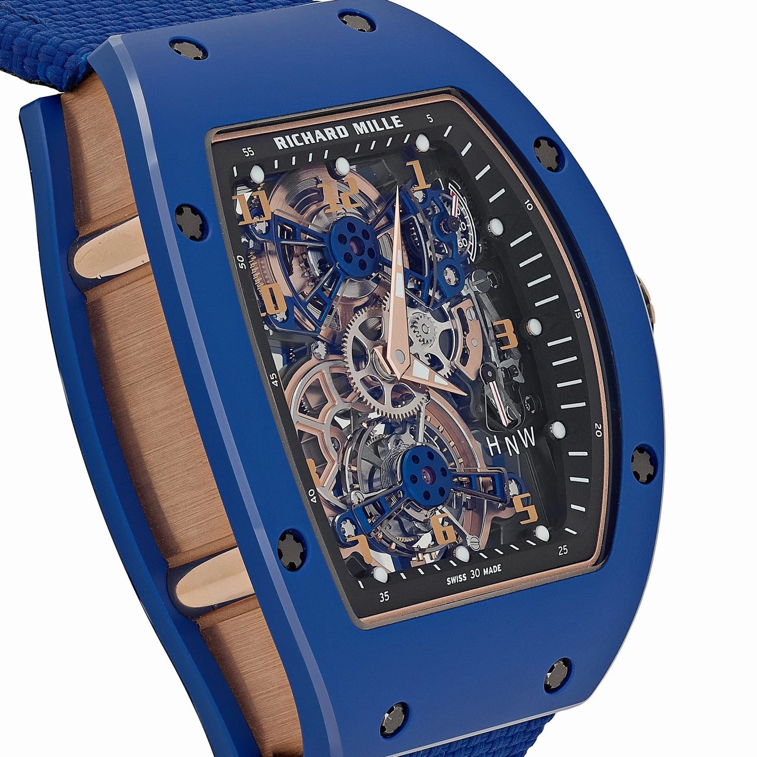 RM 17-02 Blue Ceramic Rose Gold Tourbillon Limited Edition of 30 image 3