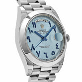 Day-Date Platinum Ice Blue Arabic Dial Smooth Dial image 5