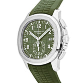 Aquanaut Chronograph White Gold Khaki Green Dial image 3