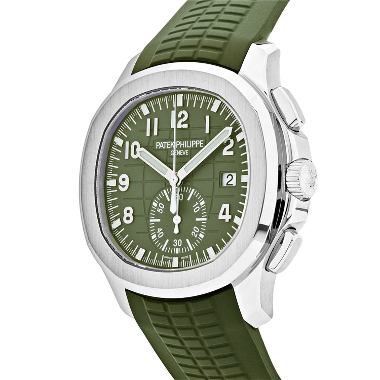 Aquanaut Chronograph White Gold Khaki Green Dial image 3