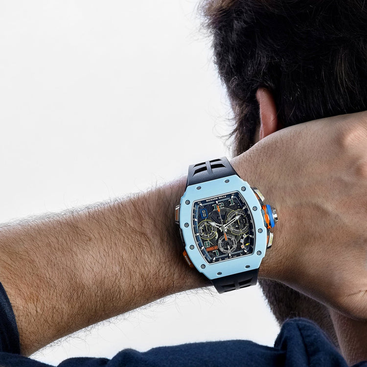 RM 65-01 Automatic Winding Split-Seconds Chronograph Pastel Blue Quartz TPT image 2