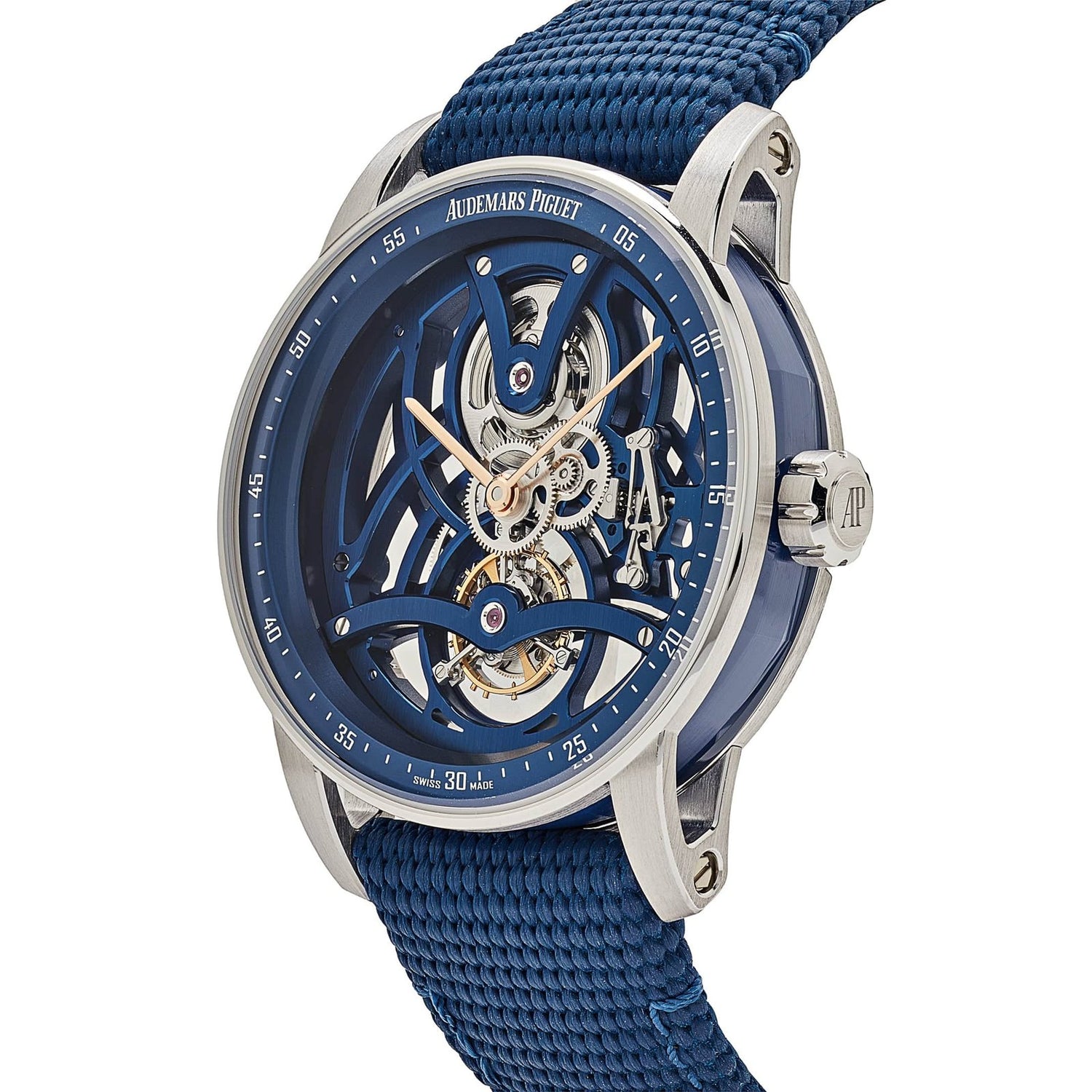 Code 11.59 Tourbillon Openworked White Gold Blue Ceramic Limited Edition image 2