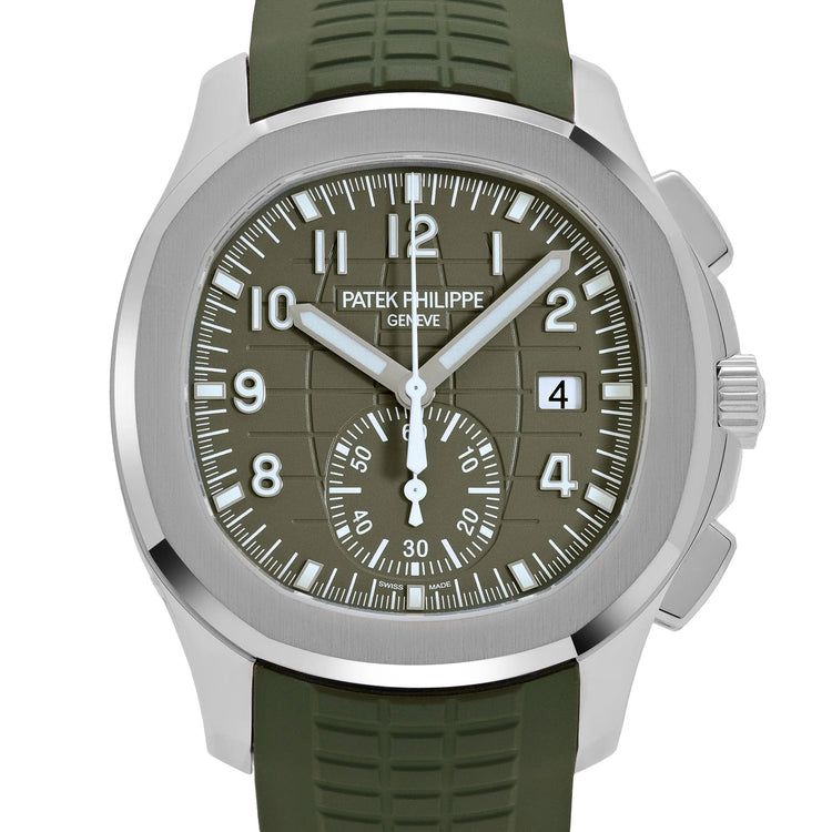 Aquanaut Chronograph White Gold Khaki Green Dial image 1
