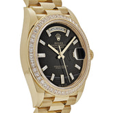 Day-Date Yellow Gold Onyx Baguette Diamond Dial Baguette Bezel image 4
