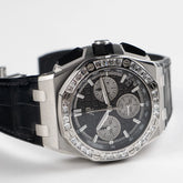 Royal Oak Offshore Chronograph White Gold Diamond Bezel Black Dial (2024) image 5