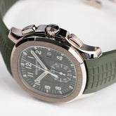 Aquanaut Chronograph White Gold Khaki Green Dial (2025) image 11