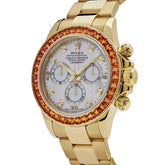 Daytona Yellow Gold Sapphire Bezel Mother Of Pearl Dial image 1