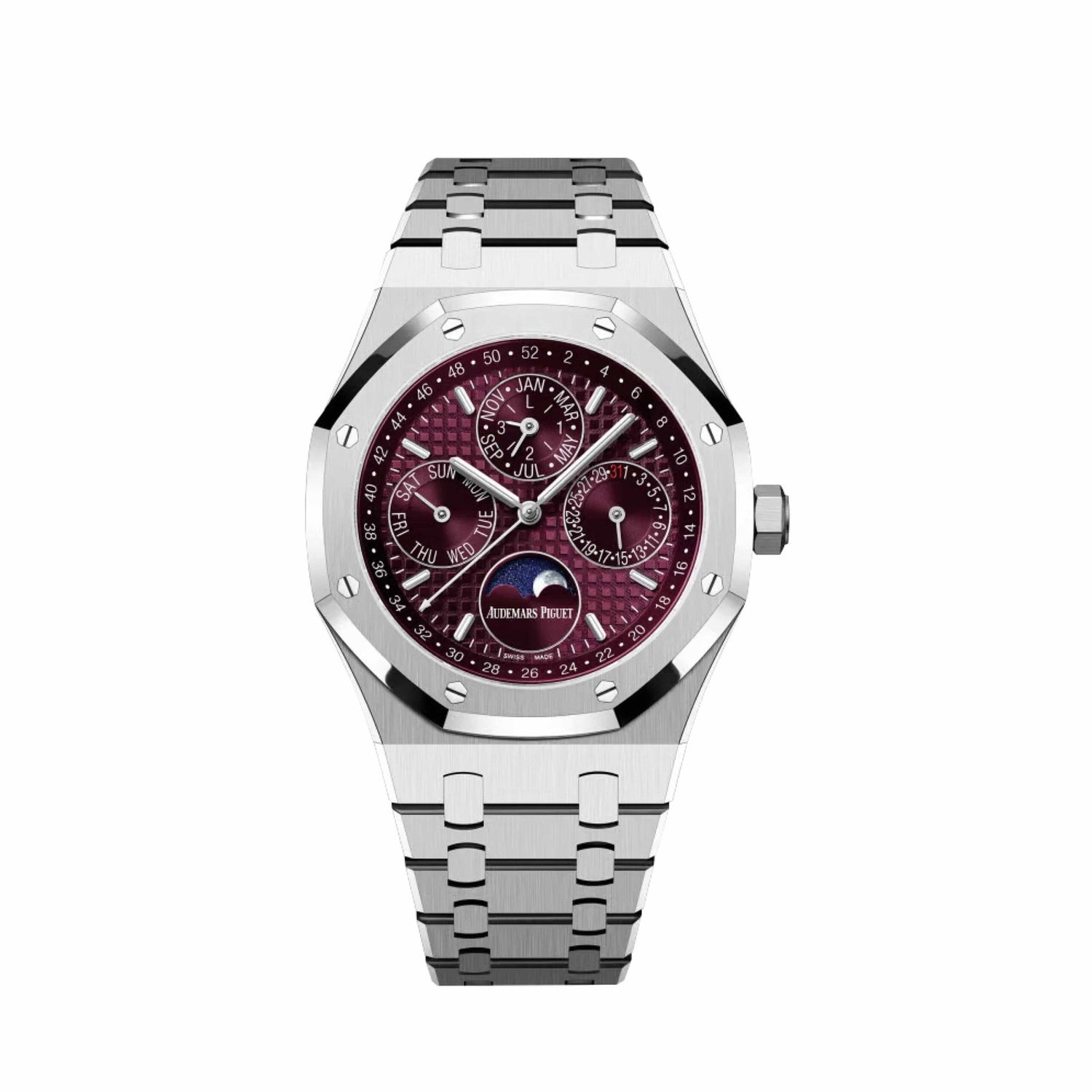 Royal Oak Perpetual Calendar White Gold Burgundy Dial Special Edition image 0