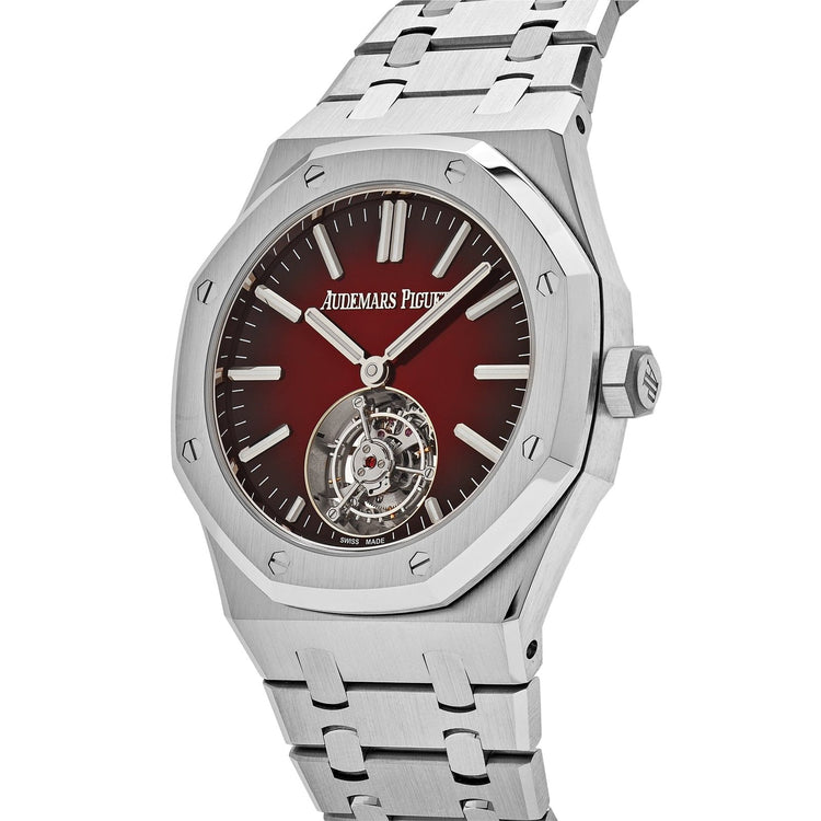 Royal Oak Flying Tourbillon Burgundy Dial Stainless Steel image 7