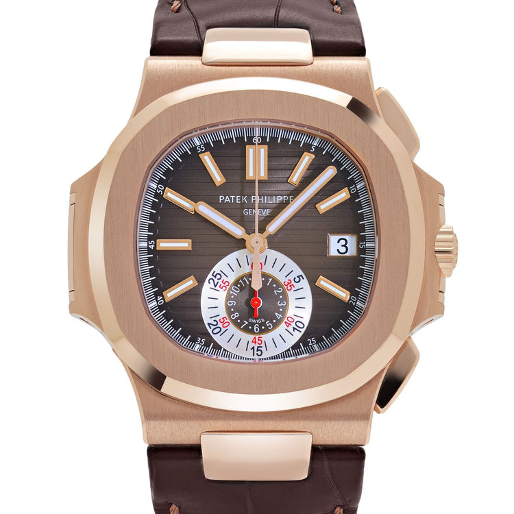Nautilus 5980R-001 Chronograph Rose Gold Brown Dial image 3