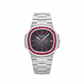 Nautilus Platinum Grey Dial Ruby Bezel image 0