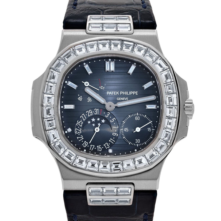 Nautilus White Gold Blue Diamond Dial Diamond Bezel (2017) image 1