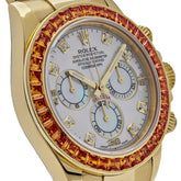 Daytona Yellow Gold Sapphire Bezel Mother Of Pearl Dial image 4