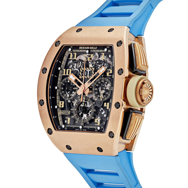RM 011 Felipe Massa Automatic Flyback Chronograph Ivory Rose Gold image 1
