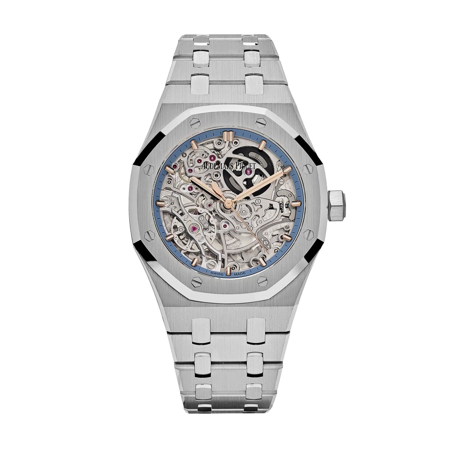 Royal Oak Double Balance Wheel Openworked White Gold Blue Bezel image 0